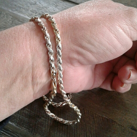 Tri Color Sterling Necklace - Picture 9 of 9